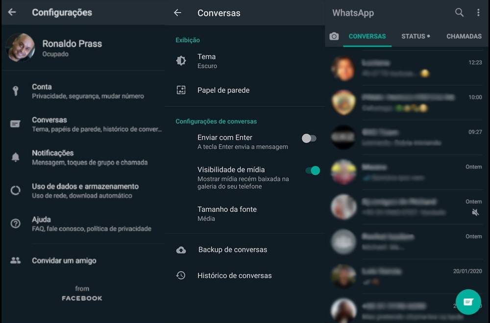 WhatsApp Começa A Liberar Modo Escuro No Android; Veja Como Ativar